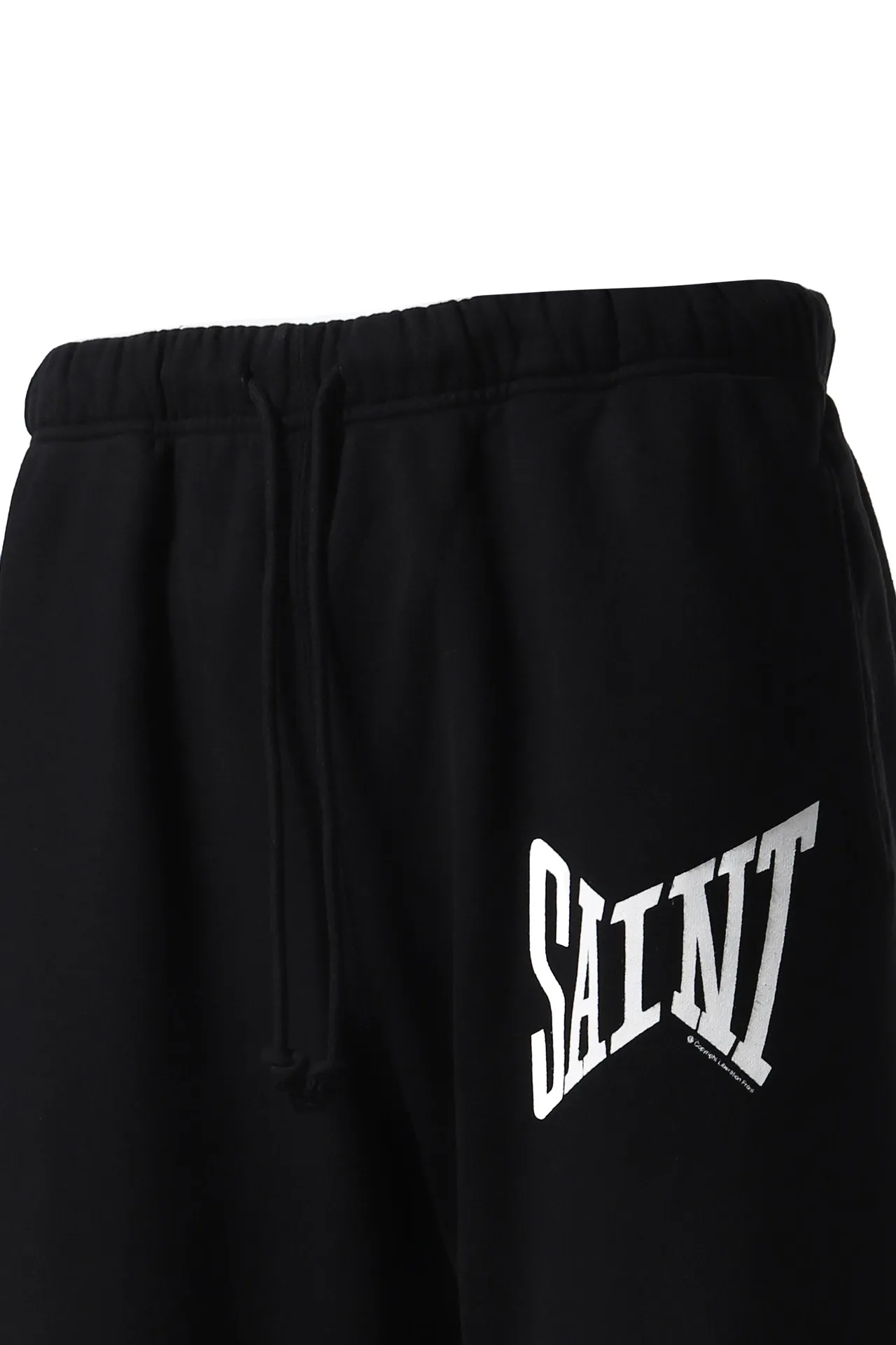SAINT Mxxxxxx RIBON SAINT Sweat Pants/BLK Basic SAINT LOGO sweatpants Black S-XL God-cut Loose fit Four-needle six-thread boneless sewing Upper body comfortable Original light fleece sweatshirt fabric Original consistent fruit logo/angel logo